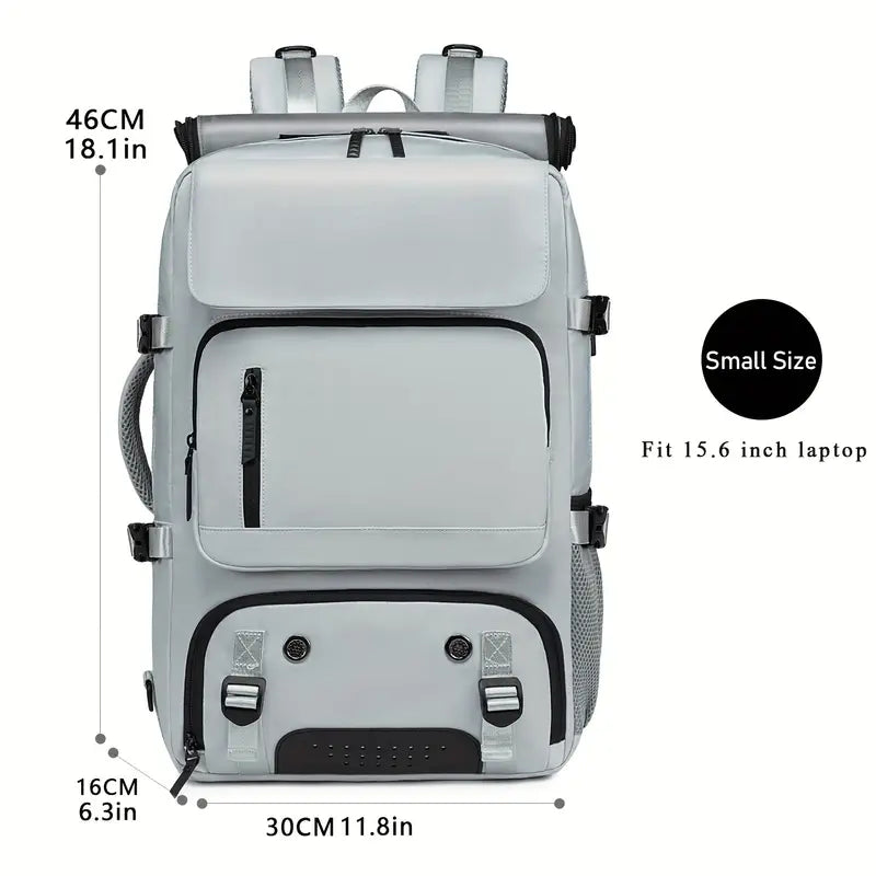 🎒 43.94cm Large Capacity Hiking Backpack – Unisex Travel Bag with USB Charging Port, Padded Straps & Multi-Use Design for Work, Gym, and Getaways 🌍🧳
