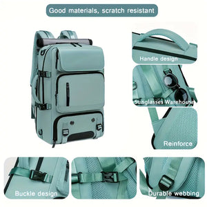 🎒 43.94cm Large Capacity Hiking Backpack – Unisex Travel Bag with USB Charging Port, Padded Straps & Multi-Use Design for Work, Gym, and Getaways 🌍🧳