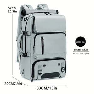 🎒 43.94cm Large Capacity Hiking Backpack – Unisex Travel Bag with USB Charging Port, Padded Straps & Multi-Use Design for Work, Gym, and Getaways 🌍🧳