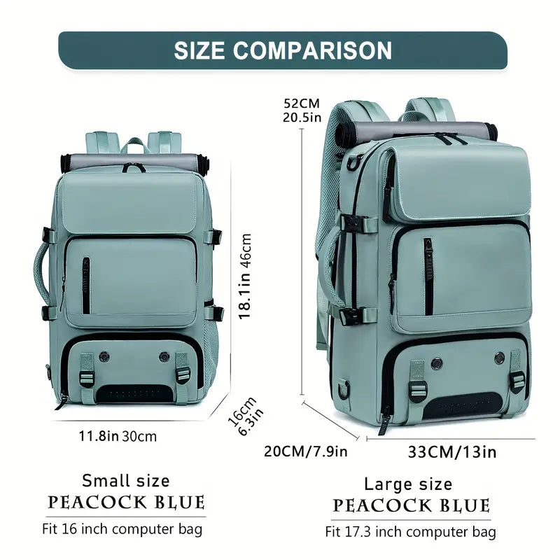 🎒 43.94cm Large Capacity Hiking Backpack – Unisex Travel Bag with USB Charging Port, Padded Straps & Multi-Use Design for Work, Gym, and Getaways 🌍🧳