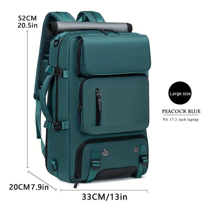 🎒 43.94cm Large Capacity Hiking Backpack – Unisex Travel Bag with USB Charging Port, Padded Straps & Multi-Use Design for Work, Gym, and Getaways 🌍🧳