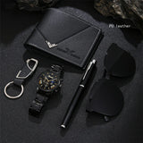 🎁 5-in-1 Men’s Luxury Casual Gift Set – Complete Style in One Elegant Package 🕶️⌚🖊️