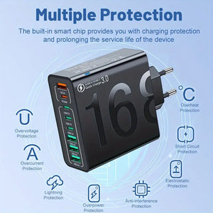🔌⚡ 8-in-1 Fast Charging USB Adapter – Power Everything in One Go! 🔋📱