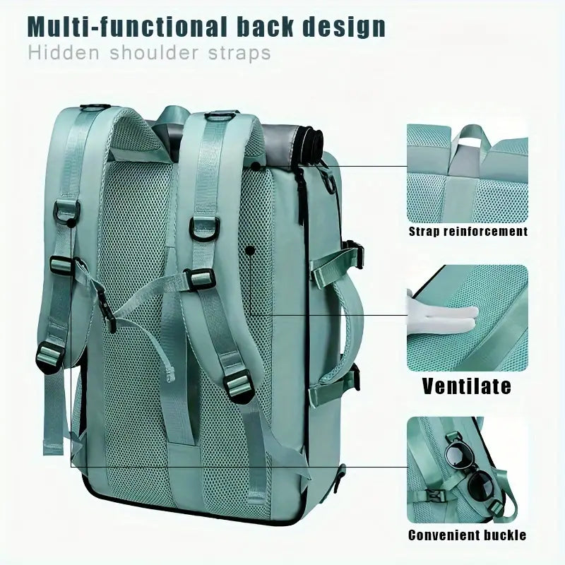 🎒 43.94cm Large Capacity Hiking Backpack – Unisex Travel Bag with USB Charging Port, Padded Straps & Multi-Use Design for Work, Gym, and Getaways 🌍🧳