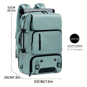 🎒 43.94cm Large Capacity Hiking Backpack – Unisex Travel Bag with USB Charging Port, Padded Straps & Multi-Use Design for Work, Gym, and Getaways 🌍🧳