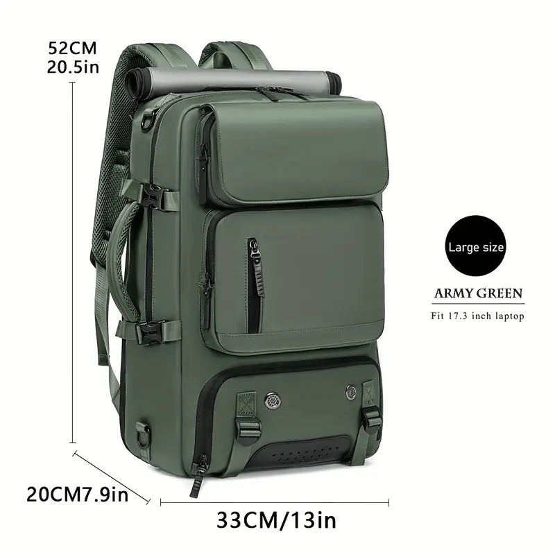 🎒 43.94cm Large Capacity Hiking Backpack – Unisex Travel Bag with USB Charging Port, Padded Straps & Multi-Use Design for Work, Gym, and Getaways 🌍🧳