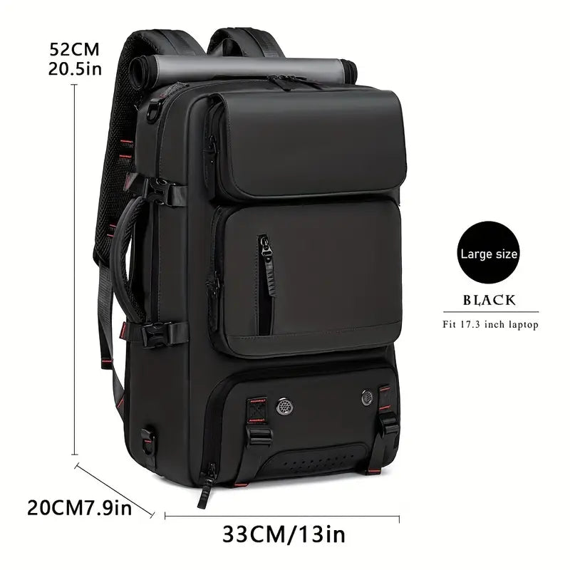 🎒 43.94cm Large Capacity Hiking Backpack – Unisex Travel Bag with USB Charging Port, Padded Straps & Multi-Use Design for Work, Gym, and Getaways 🌍🧳
